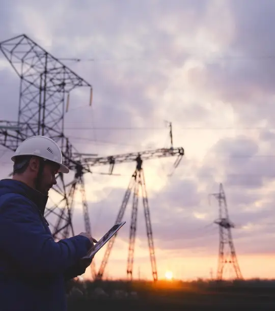 Operatore Energy con tablet