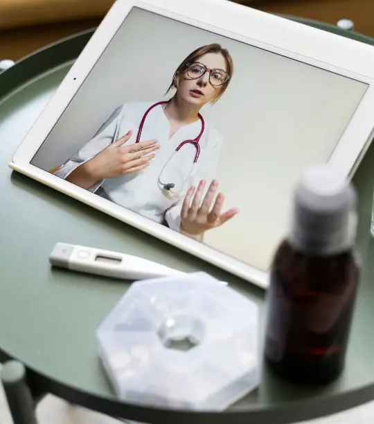 Dottoressa in telemedicina